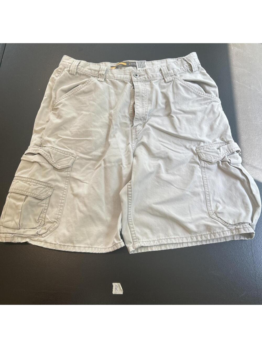 Levi's SilverTab Multi Cargo Shorts Size 36 Light Khaki Cotton